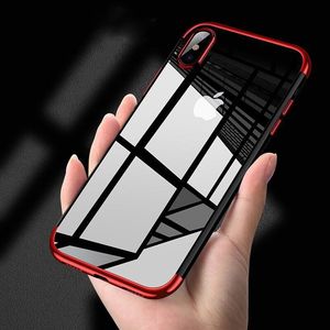 Hurtel Clear Color case żelowy pokrowiec etui z metaliczną ramką iPhone XS / iPhone X czarny 5