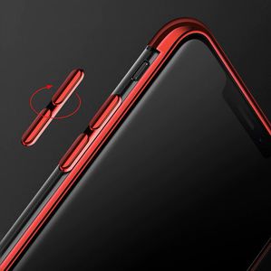 Hurtel Clear Color case żelowy pokrowiec etui z metaliczną ramką iPhone XS / iPhone X czarny 10