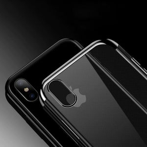 Hurtel Clear Color case żelowy pokrowiec etui z metaliczną ramką iPhone XS / iPhone X czerwony 18