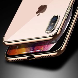 Hurtel Clear Color case żelowy pokrowiec etui z metaliczną ramką iPhone XS / iPhone X czerwony 2
