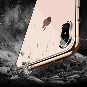 Hurtel Clear Color case żelowy pokrowiec etui z metaliczną ramką iPhone XS / iPhone X czerwony 8