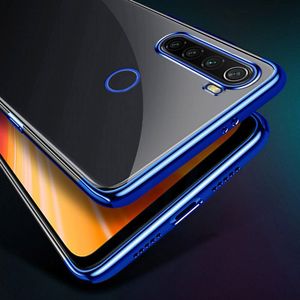 Hurtel Clear Color case żelowy pokrowiec etui z metaliczną ramką Huawei P40 niebieski 12