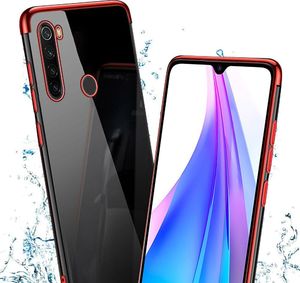 Hurtel Clear Color case żelowy pokrowiec etui z metaliczną ramką Motorola G8 Plus czerwony 6