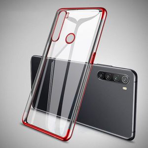 Hurtel Clear Color case żelowy pokrowiec etui z metaliczną ramką Motorola G8 Plus czerwony 7