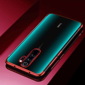 Hurtel Clear Color case żelowy pokrowiec etui z metaliczną ramką Xiaomi Redmi Note 8 Pro czerwony 2