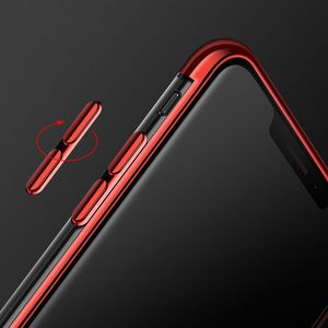 Hurtel Clear Color case żelowy pokrowiec etui z metaliczną ramką iPhone 11 czerwony 14