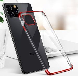 Hurtel Clear Color case żelowy pokrowiec etui z metaliczną ramką iPhone 11 czerwony 16