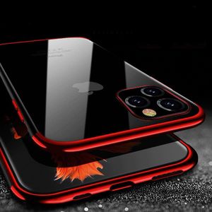Hurtel Clear Color case żelowy pokrowiec etui z metaliczną ramką iPhone 11 czerwony 17