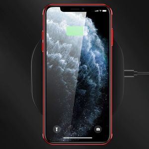 Hurtel Clear Color case żelowy pokrowiec etui z metaliczną ramką iPhone 11 czerwony 2