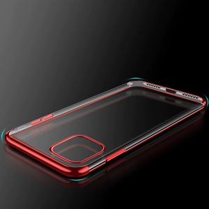 Hurtel Clear Color case żelowy pokrowiec etui z metaliczną ramką iPhone 11 czerwony 3