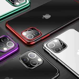 Hurtel Clear Color case żelowy pokrowiec etui z metaliczną ramką iPhone 11 czerwony 6
