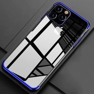 Hurtel Clear Color case żelowy pokrowiec etui z metaliczną ramką iPhone 11 czerwony 8