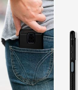 Hurtel Carbon Case elastyczne etui pokrowiec Xiaomi Redmi 10X 4G / Xiaomi Redmi Note 9 czarny 4