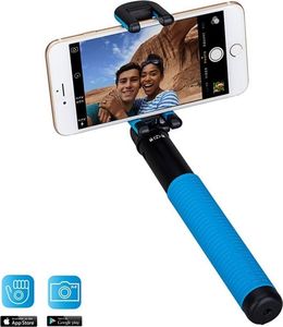 Selfie stick Momax Momax Selfie Hero - Uniwersalny kij do selfie + pilot Bluetooth (100 cm) (Black/Blue) uniwersalny 1