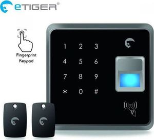 eTiger eTIGER RFID Fingerprint Keypad - Zestaw bezprzewodowej klawiatury biometrycznej z brelokami RFiD uniwersalny 2