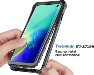 Alogy Etui Alogy pancerne Full-body czytnik linii do Samsung Galaxy S10 Czarne uniwersalny 3