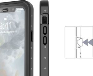 Alogy Etui Alogy do telefonu Huawei P20 Lite Armor Waterproof IP68 czarne uniwersalny 9