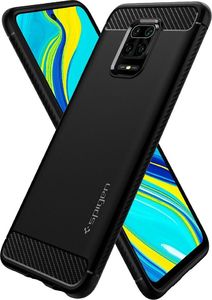 Spigen Etui na telefon Spigen Rugged Armor do Xiaomi Redmi Note 9S/ Pro/ Max Matte Black uniwersalny 2