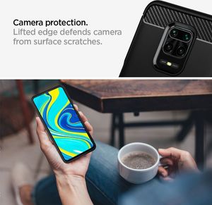 Spigen Etui na telefon Spigen Rugged Armor do Xiaomi Redmi Note 9S/ Pro/ Max Matte Black uniwersalny 5