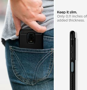 Spigen Etui na telefon Spigen Rugged Armor do Xiaomi Redmi Note 9S/ Pro/ Max Matte Black uniwersalny 6