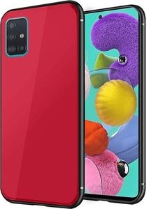 Etui SAMSUNG GALAXY A71 Szklane Glass Case czerwone 1