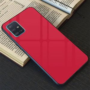 Etui SAMSUNG GALAXY A71 Szklane Glass Case czerwone 3