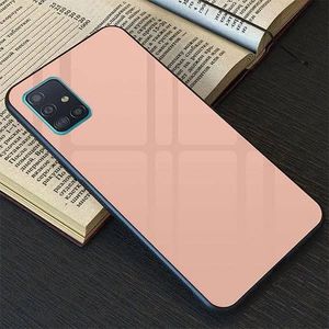 Etui SAMSUNG GALAXY A71 Szklane Glass Case jasny róż 3