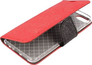 Etui portfel Fancy SAMSUNG A6 2018 czerwono-czarne shine 2
