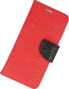 Etui portfel Fancy SAMSUNG A6 2018 czerwono-czarne shine 3
