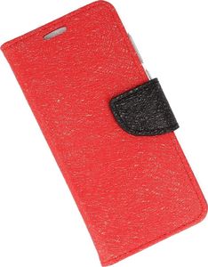 Etui portfel Fancy SAMSUNG A6 2018 czerwono-czarne shine 4