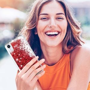 Etui XIAOMI MI NOTE 10 Liquid plecki brokatowe czerwone 4