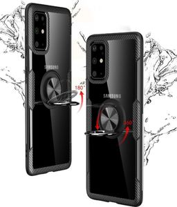 Etui SAMSUNG GALAXY S20 ULTRA Pancerne Clear Carbon Ring czarne 2