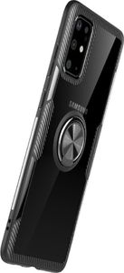 Etui SAMSUNG GALAXY S20 ULTRA Pancerne Clear Carbon Ring czarne 3