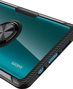 Etui SAMSUNG GALAXY S20 Pancerne Clear Carbon Ring czarne 3