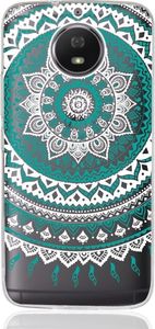 ETUI TPU EDGE HYBRID MOTO G5S CYAN MANDALA PATTERN 2
