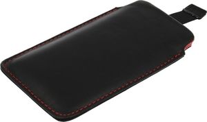 Etui wsuwka skórzana SAMSUNG NOTE 2/ 3/ 4/ IPHONE XR / 11 czarne (czerwony środek) 5