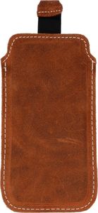 Etui wsuwka skórzana pocket split SAMSUNG S2 I9100 brąz 5
