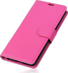 Etui portfel stand litchi HUAWEI HONOR 9 różowy 3