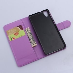 Etui portfel stand litchi HTC DESIRE 650 fioletowy 3