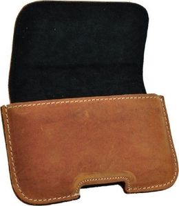 Kabura skórzana do paska SAMSUNG S5610/ NOKIA E52 brązowa 2