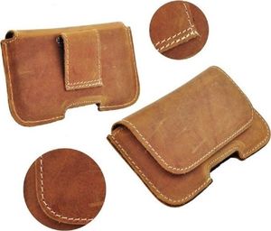 Kabura skórzana gładka Z3/P8/S7EDGE/S8/S9/ S10e S10/ A40 IPHONE X brązowa 3