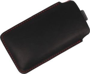 Pionowa skórzana wsuwka Vena SAMSUNG S5330 WAVE czarna (czerwony środek) 3