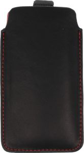 Pionowa skórzana wsuwka Vena NOKIA N500 czarna (czerwony środek) 4