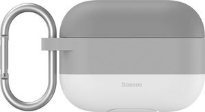 Baseus Baseus silikonowe etui na słuchawki do Apple AirPods Pro + zawieszka szary (WIAPPOD-E0G) 1