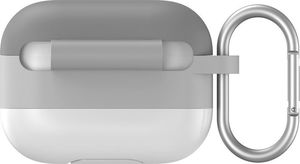 Baseus Baseus silikonowe etui na słuchawki do Apple AirPods Pro + zawieszka szary (WIAPPOD-E0G) 2