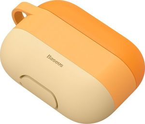 Baseus Baseus silikonowe etui na słuchawki do Apple AirPods Pro + zawieszka pomarańczowy (WIAPPOD-E07) 4