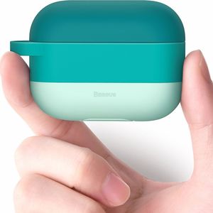 Baseus Baseus silikonowe etui na słuchawki do Apple AirPods Pro + zawieszka różowy (WIAPPOD-E04) 15