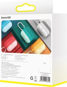 Baseus Baseus silikonowe etui na słuchawki do Apple AirPods Pro + zawieszka różowy (WIAPPOD-E04) 18