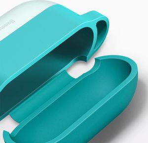 Baseus Baseus silikonowe etui na słuchawki do Apple AirPods Pro + zawieszka różowy (WIAPPOD-E04) 19