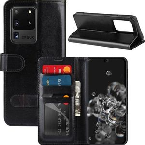 Crong Crong Booklet Wallet - Etui Samsung Galaxy S20 Ultra z kieszeniami + funkcja podstawki (czarny) 2
